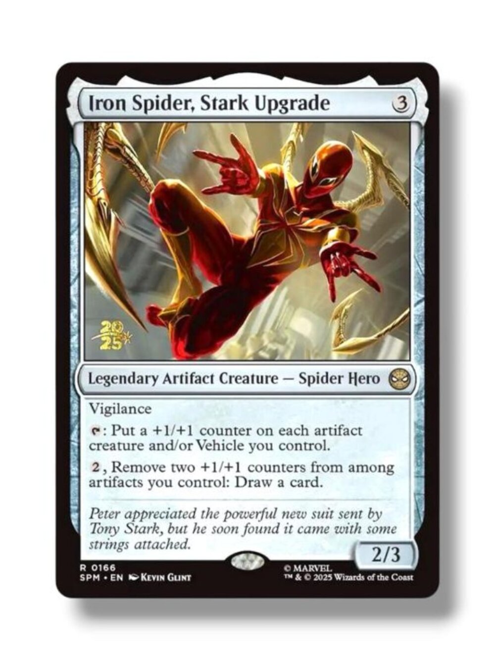 IRONSPIDER -(STARK UPGRADE) (0166) - W PROTECTIVE CLEAR CASE (MSH) - MINT